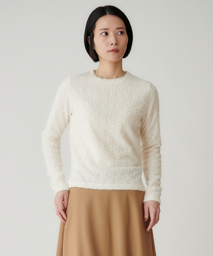 ダイヤジャガードクルーネックインナー