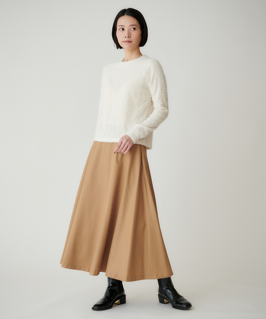 ダイヤジャガードクルーネックインナー