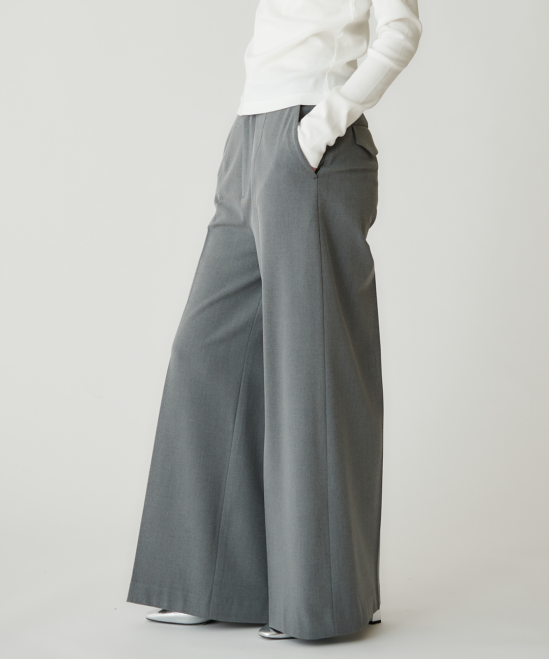 TRストレッチワイドパンツ