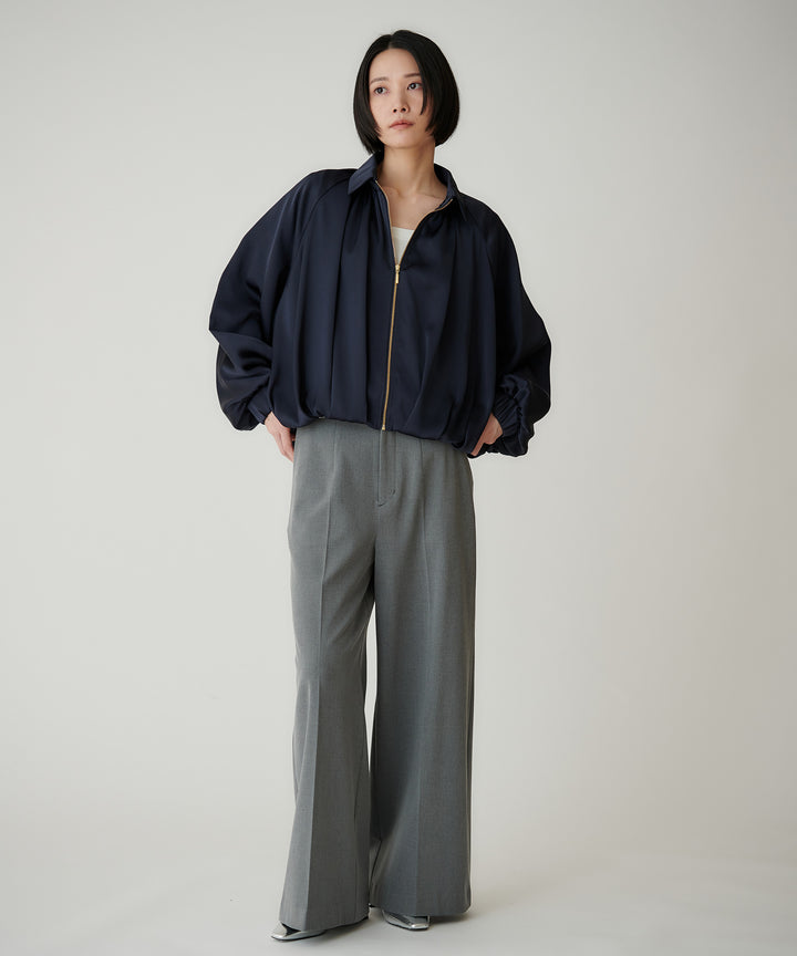 ヴィンテージサテン衿付きブルゾン