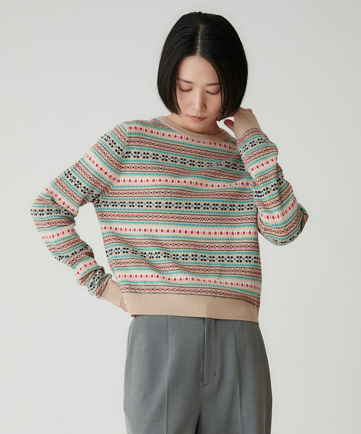 ポップカラーフェアアイル ショートニット