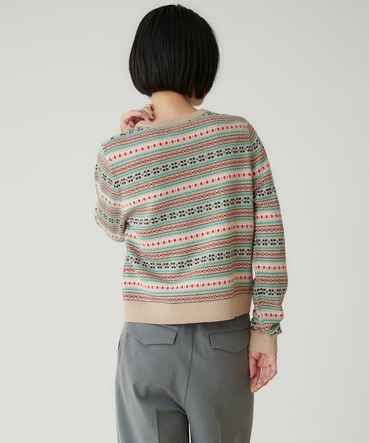 ポップカラーフェアアイル ショートニット