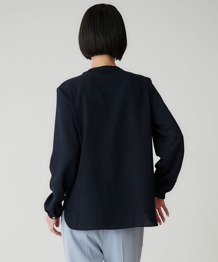 ピケタックフリルスキッパーブラウス