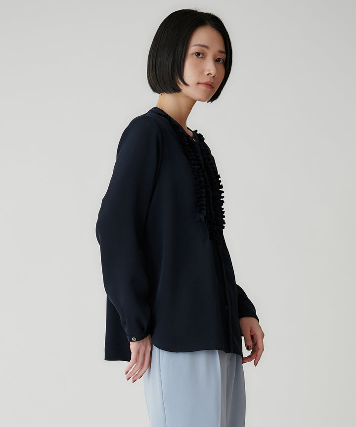 ピケタックフリルスキッパーブラウス