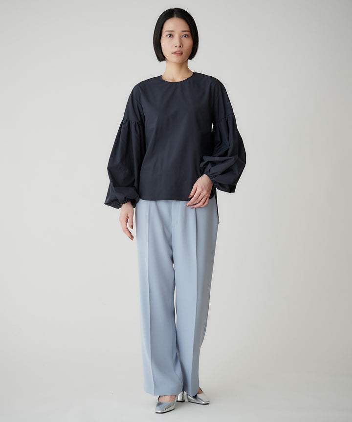 ボリュームスリーブタフタブラウス
