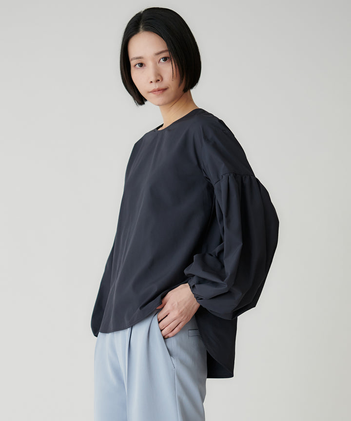 ボリュームスリーブタフタブラウス