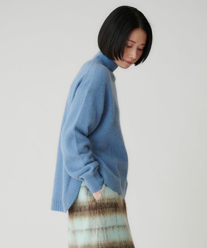 FOX混ラウンドヘムニットプルオーバー