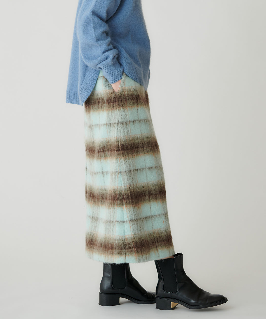 ライトシャギーAラインミニスカート