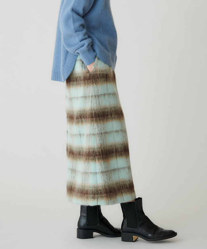 ライトシャギーAラインミニスカート