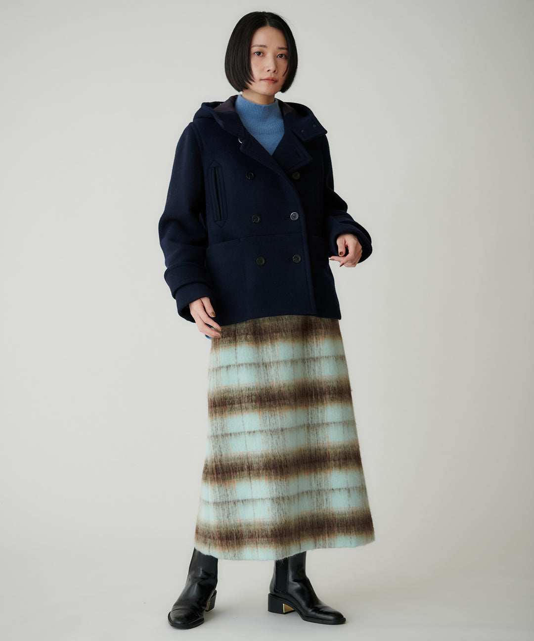 ライトシャギーAラインミニスカート