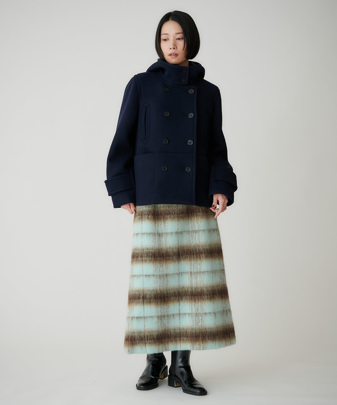 ライトシャギーAラインミニスカート