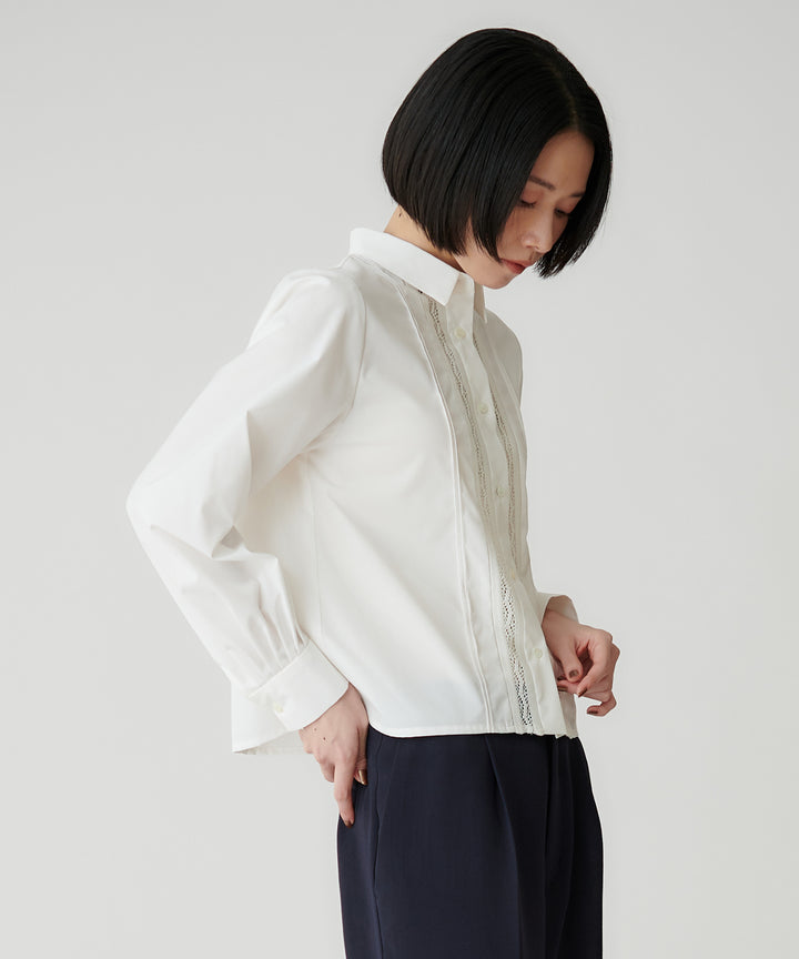 ピンタックシャツブラウス