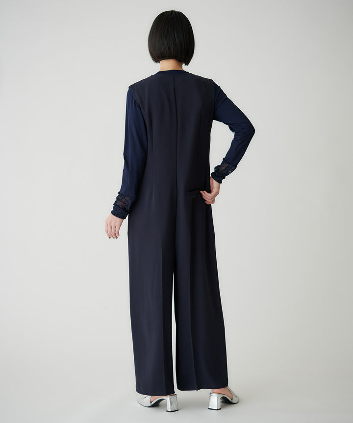 バックサテンジョーゼットオールインワン