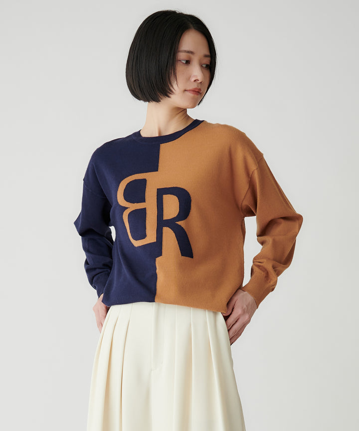 BRロゴ インターシャニットプルオーバー