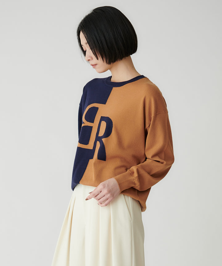 BRロゴ インターシャニットプルオーバー