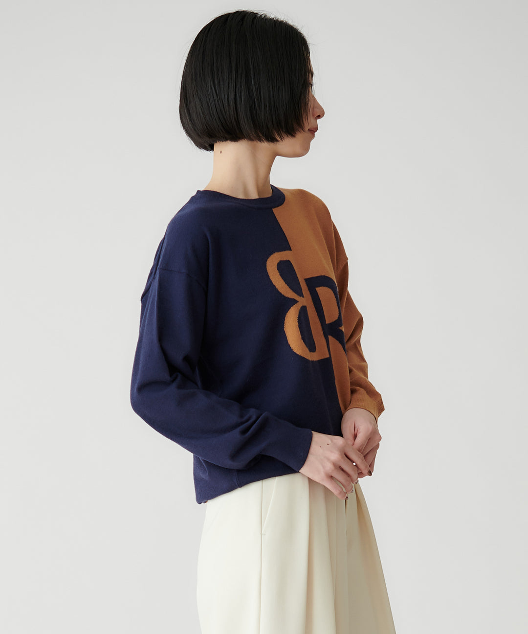 BRロゴ インターシャニットプルオーバー