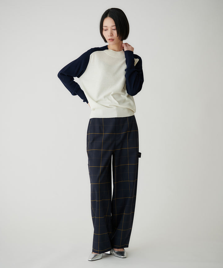 ラインテープトラッドハイゲージニット