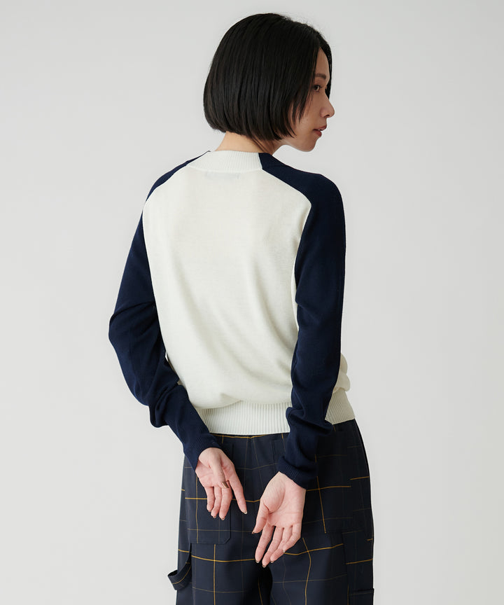 ラインテープトラッドハイゲージニット