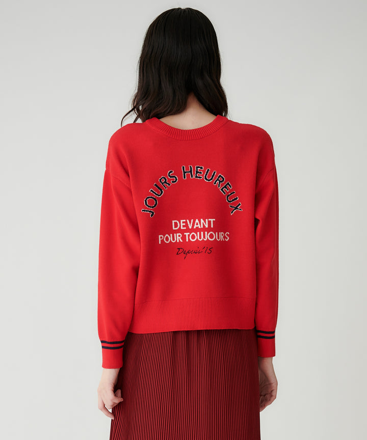 2WAYバックロゴハイゲージニット