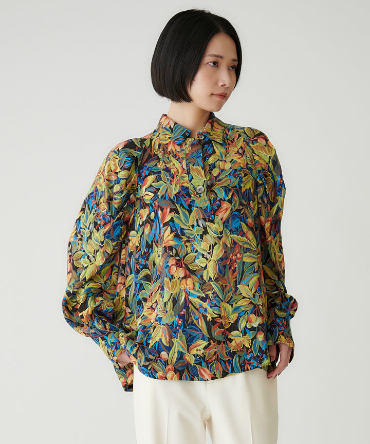 フラワープリントブラウス