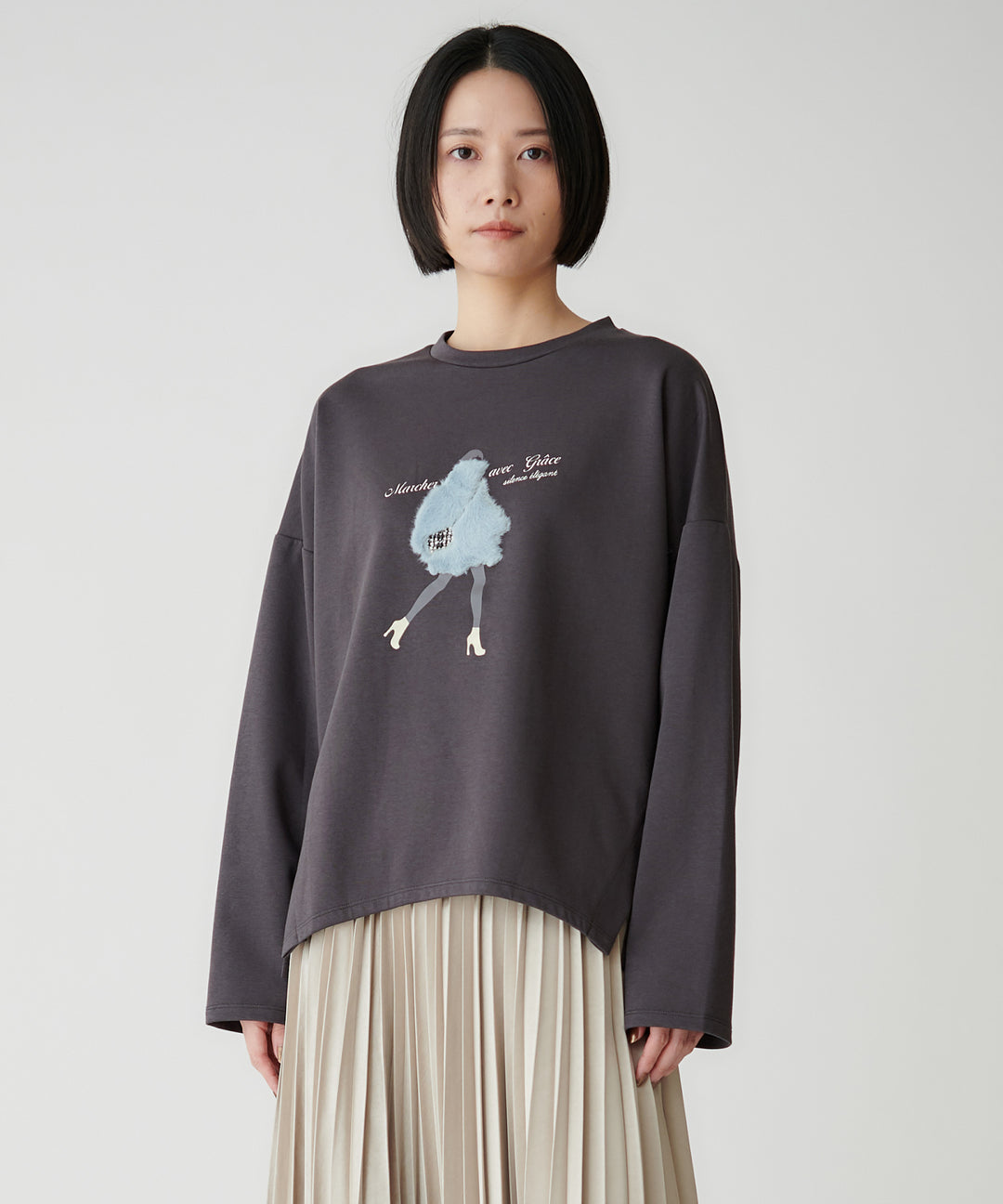 ミックスモチーフ立体イラストTシャツ