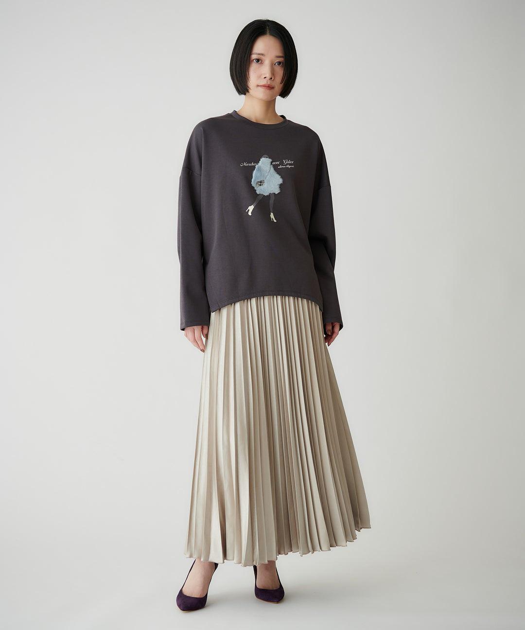 ミックスモチーフ立体イラストTシャツ