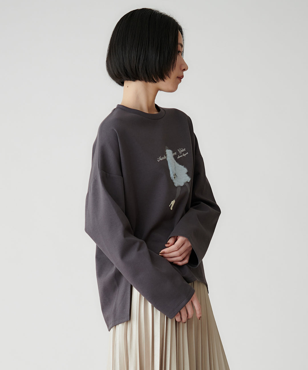 ミックスモチーフ立体イラストTシャツ