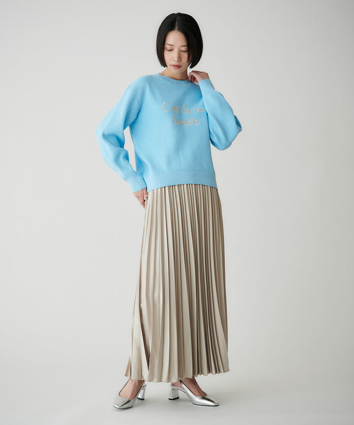 エアリーサテンプリーツスカート