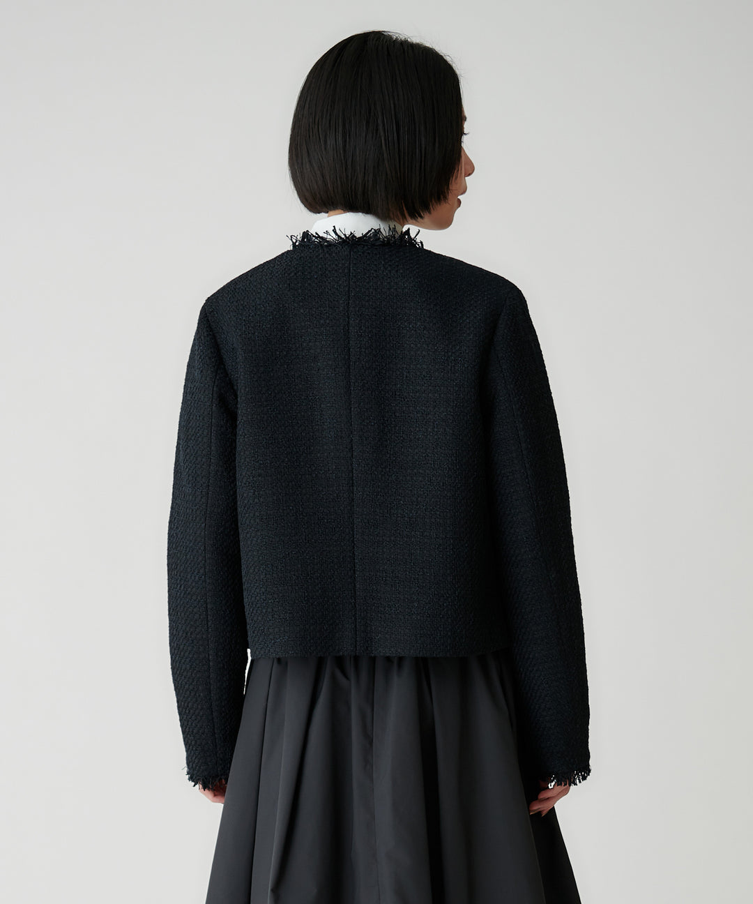 ファンシーツイードノーカラージャケット