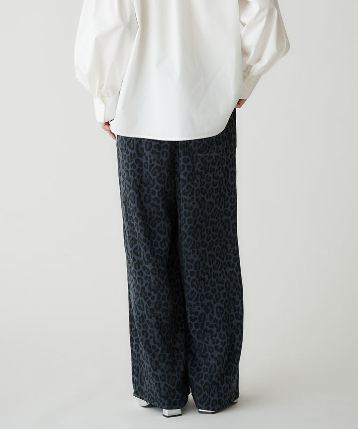 アートプリントマイクロサテンワイドパンツ
