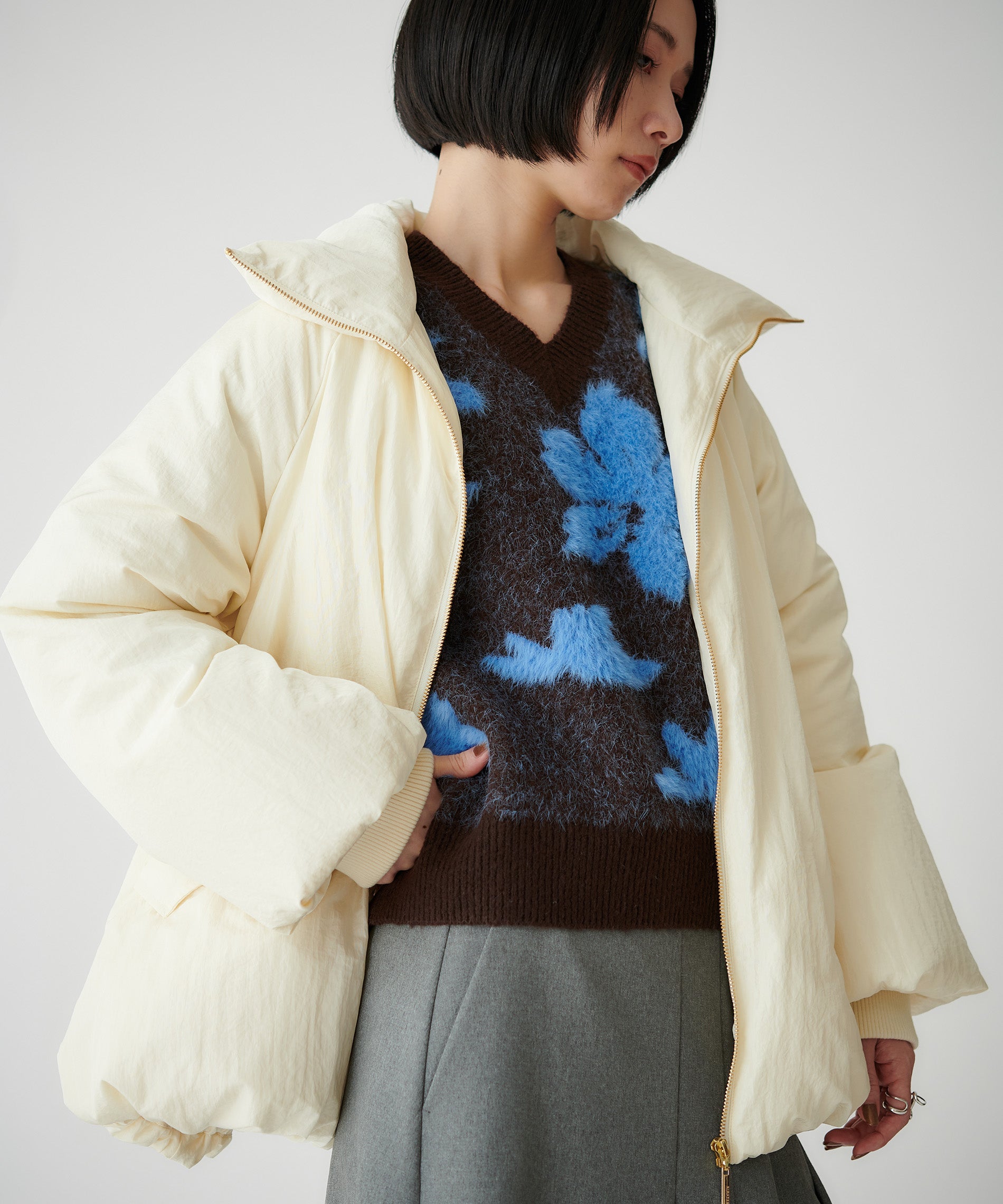 シボタッチAラインダウンジャケット – FACE SANS FARD