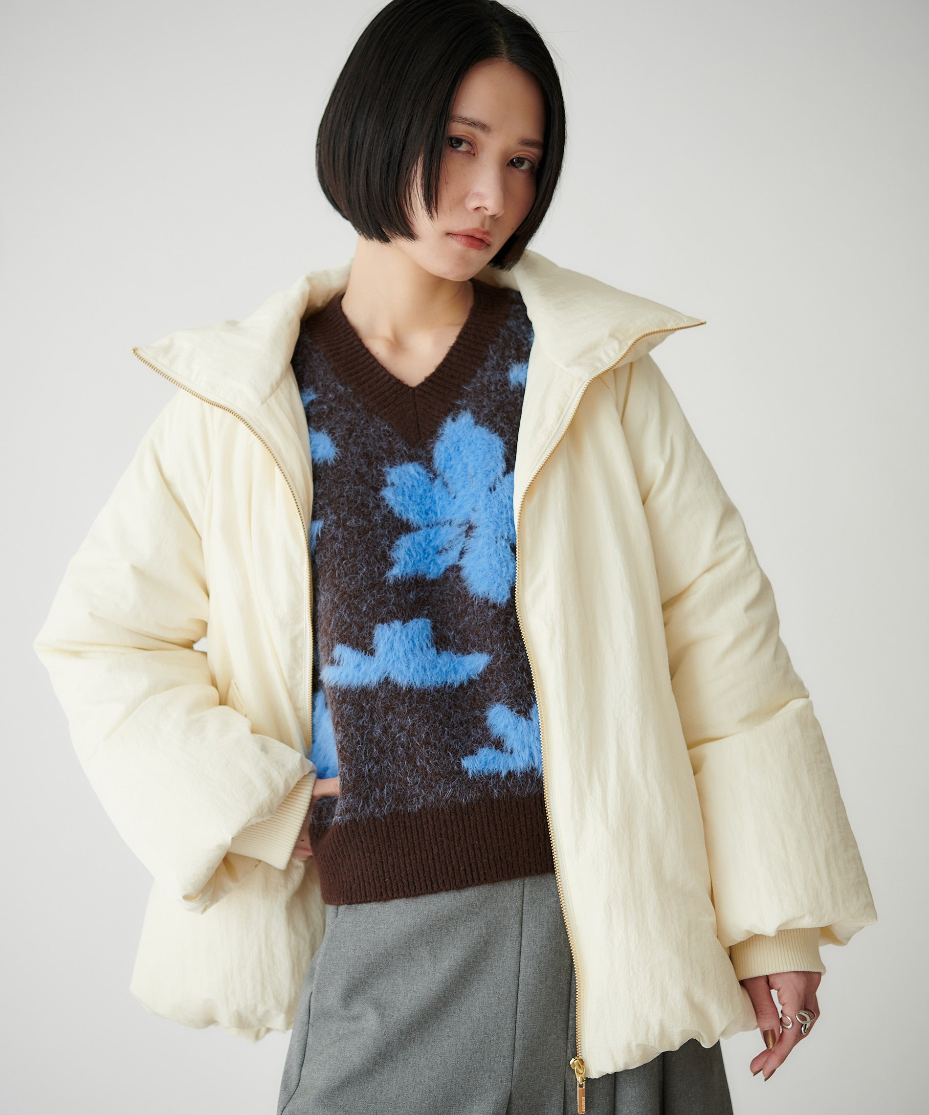 シボタッチAラインダウンジャケット – FACE SANS FARD
