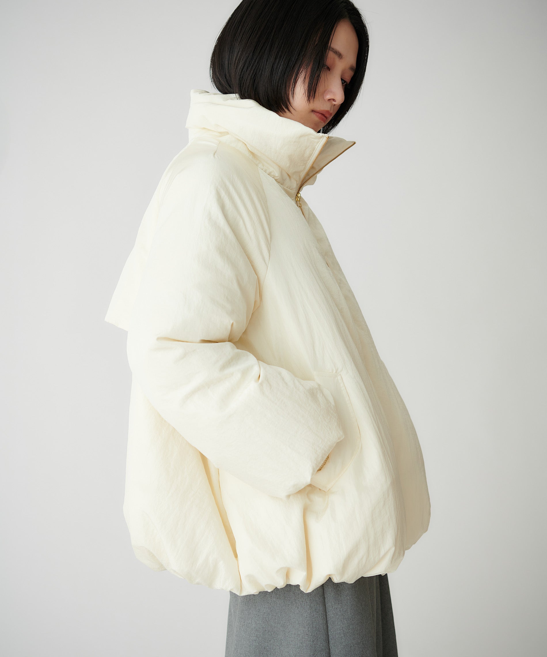 シボタッチAラインダウンジャケット – FACE SANS FARD