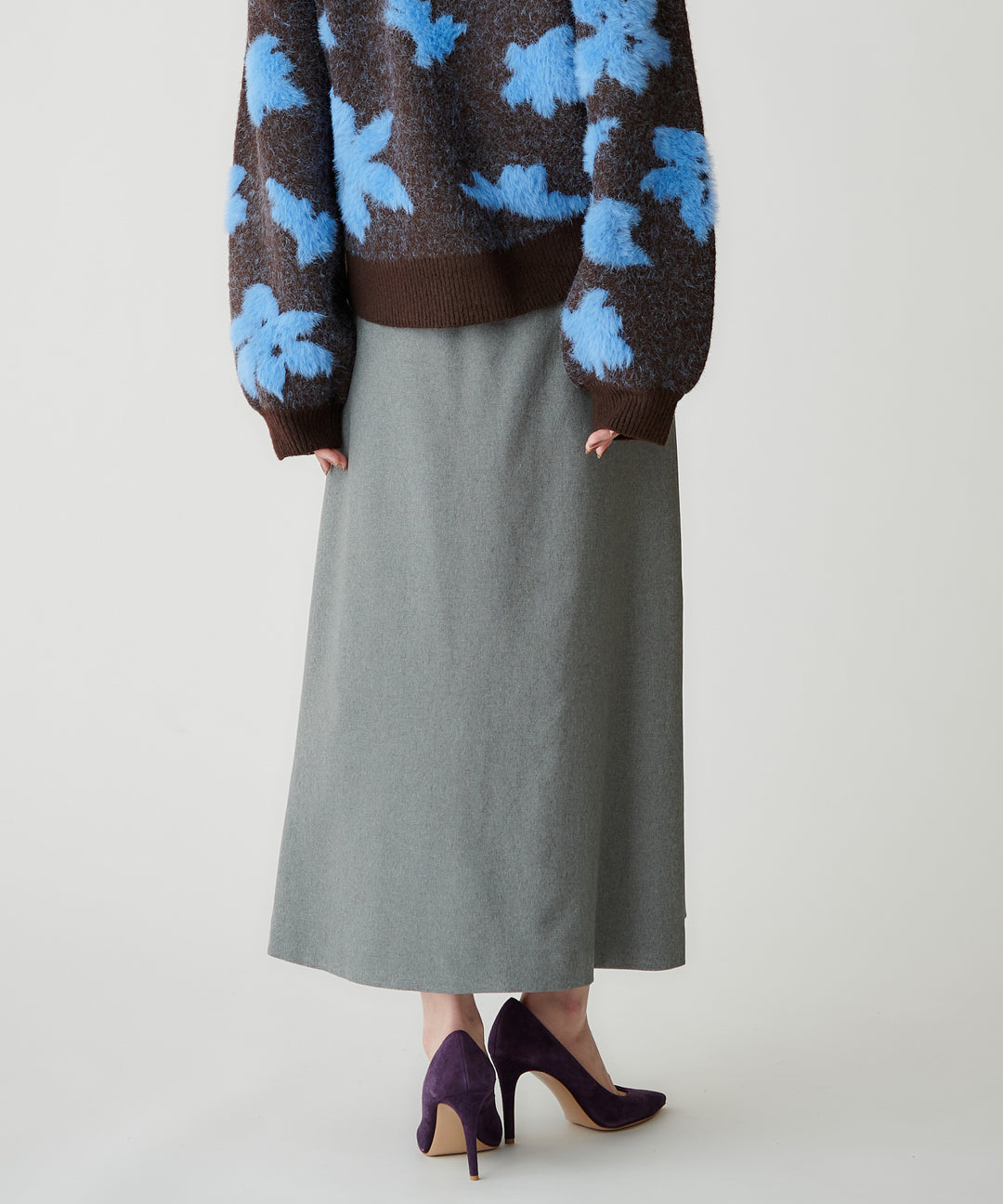 カラーテープウエストマークアシンメトリースカート