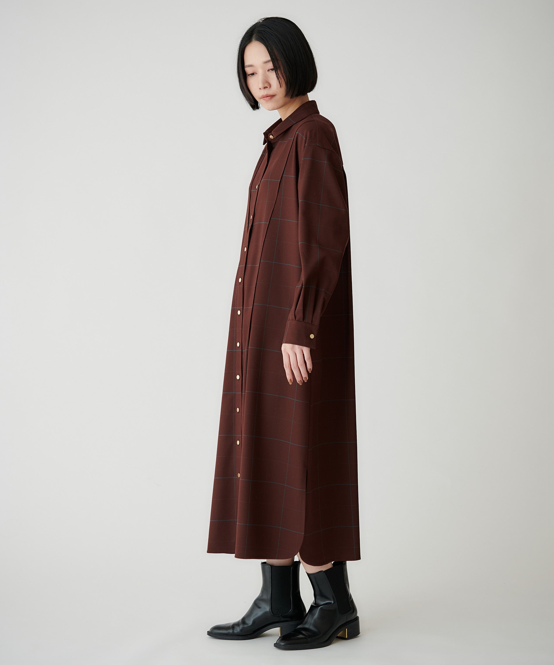 90年代ドメスティックブランド「20471120」ブラウンワンピース ウィンドペンタックシャツワンピース – FACE SANS FARD