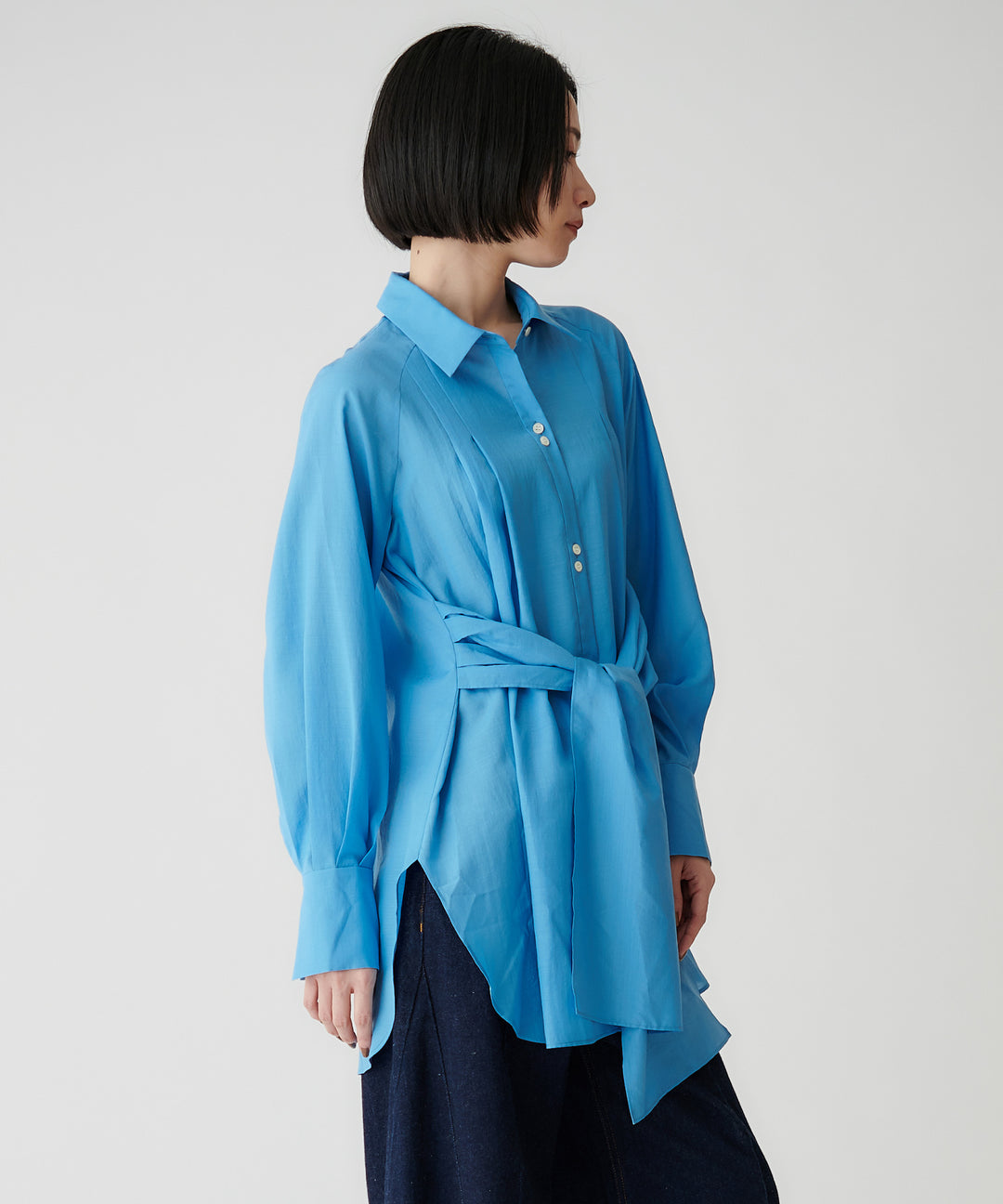 ウエストラップデザインシャツ