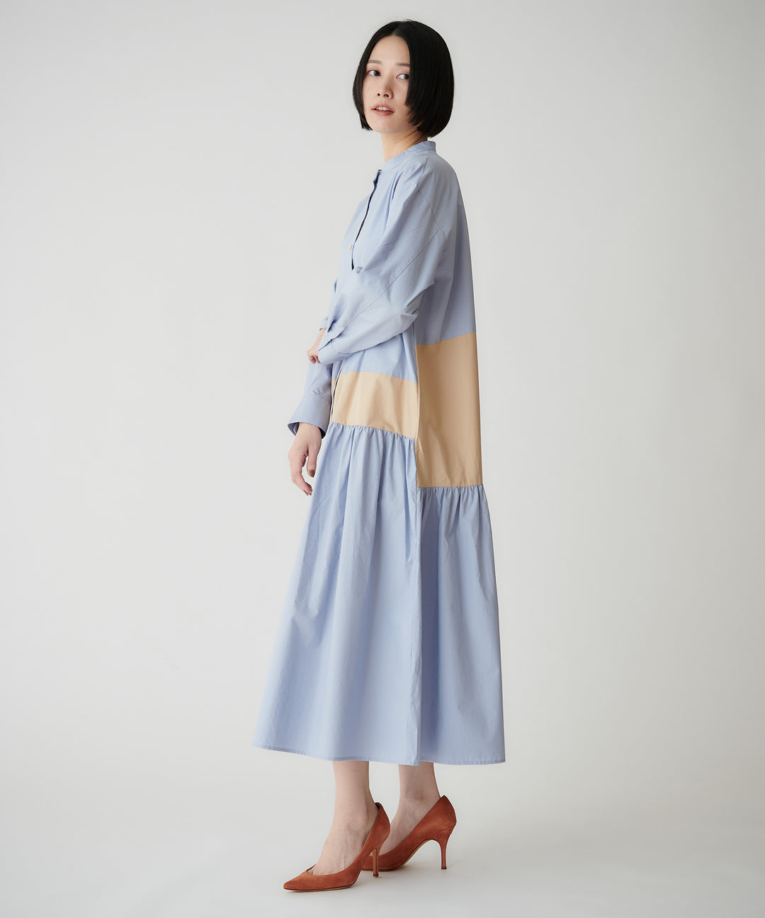 タイプライターティアードデザインワンピース