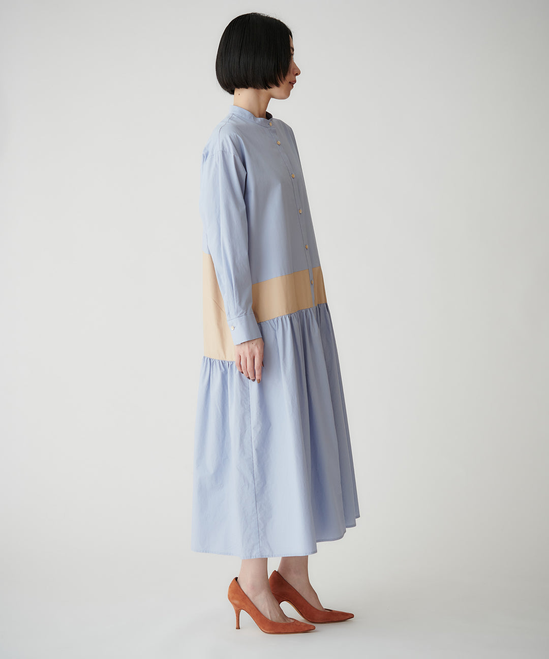 タイプライターティアードデザインワンピース