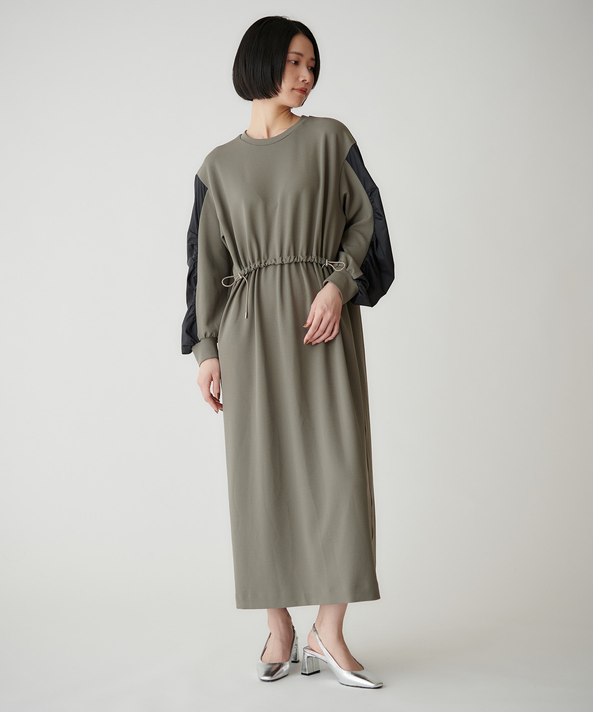 異素材切替ドロストカットソーワンピース – FACE SANS FARD