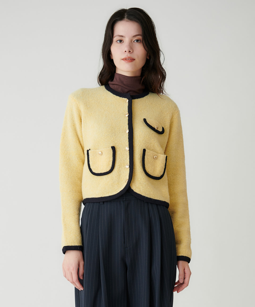 モデル H；173cm / 38 / ダークブラウン