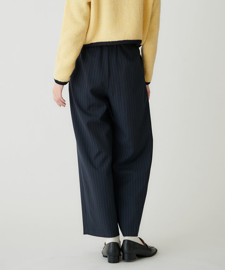 梳毛調シック&シンワイドテーパードパンツ