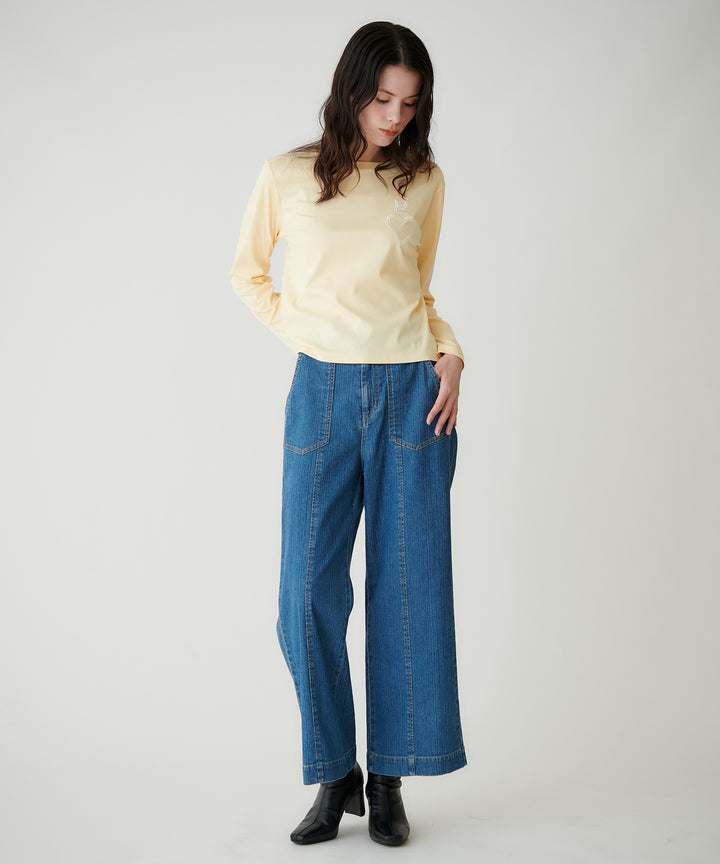 ワイドデニムパンツ