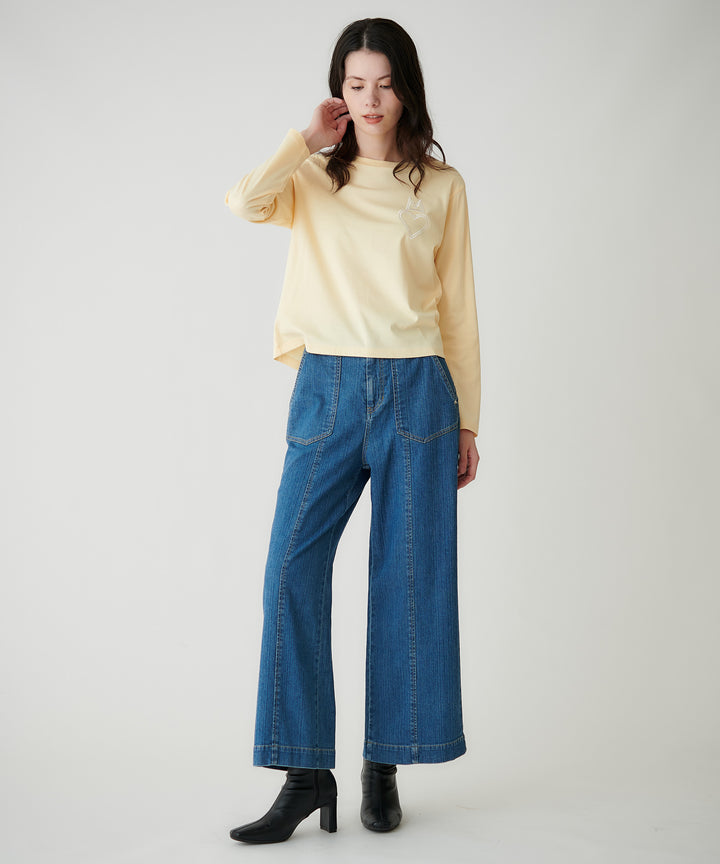 ワイドデニムパンツ