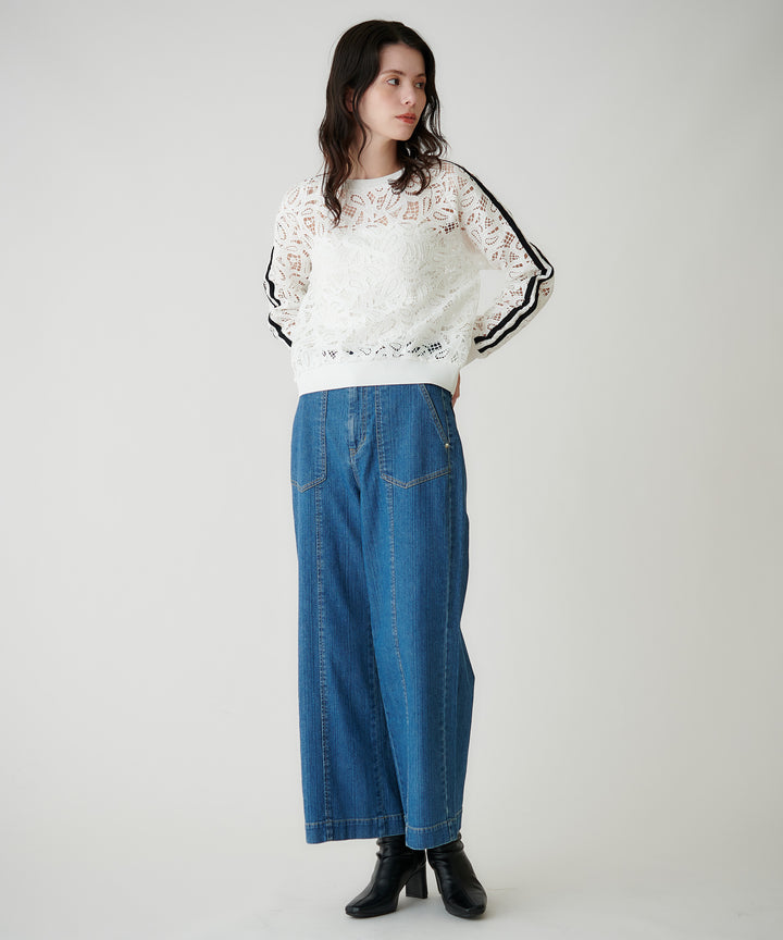 ワイドデニムパンツ