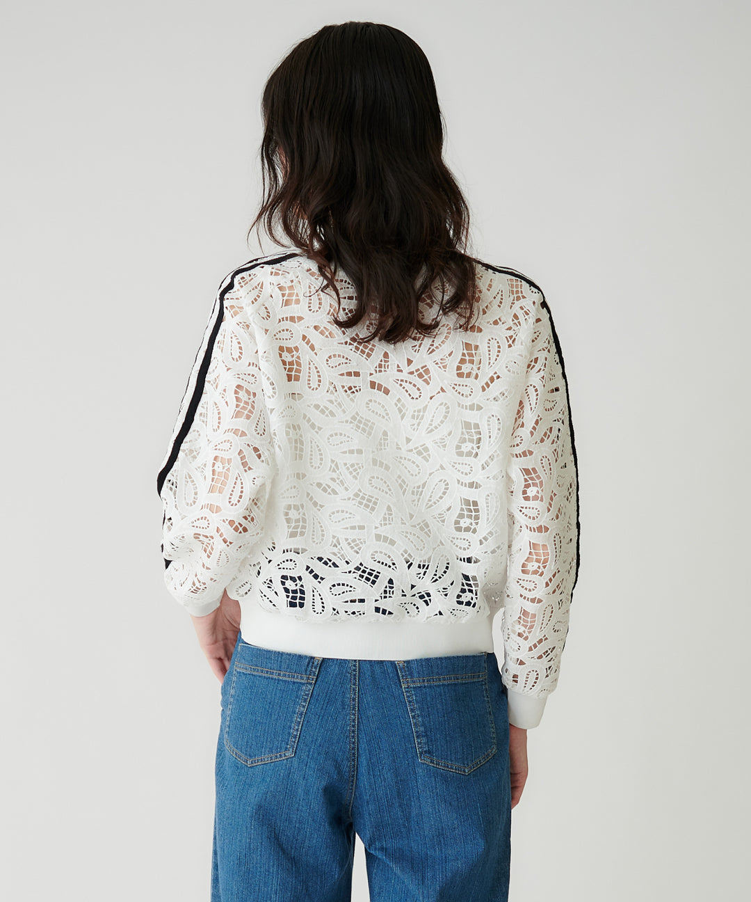 ペイズリーレースブラウス
