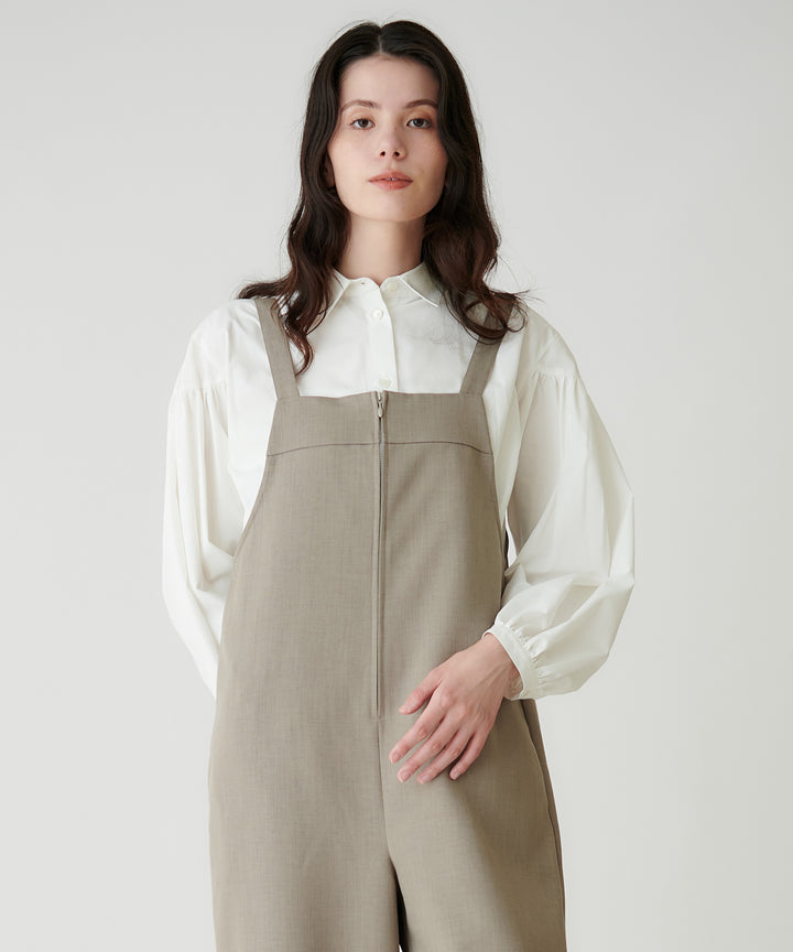 フロントジップサロペット