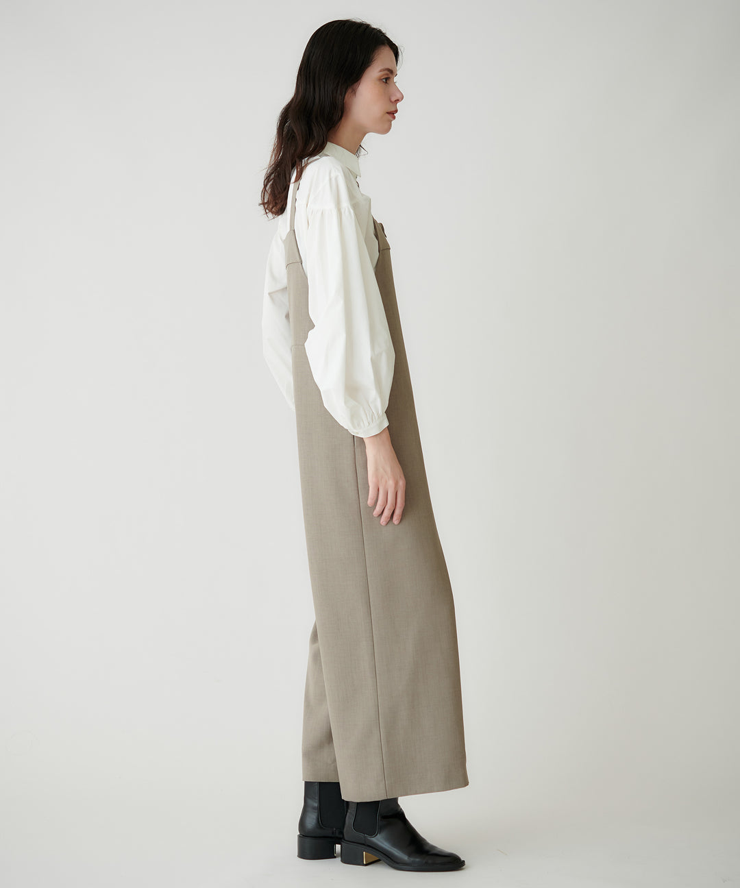 フロントジップサロペット