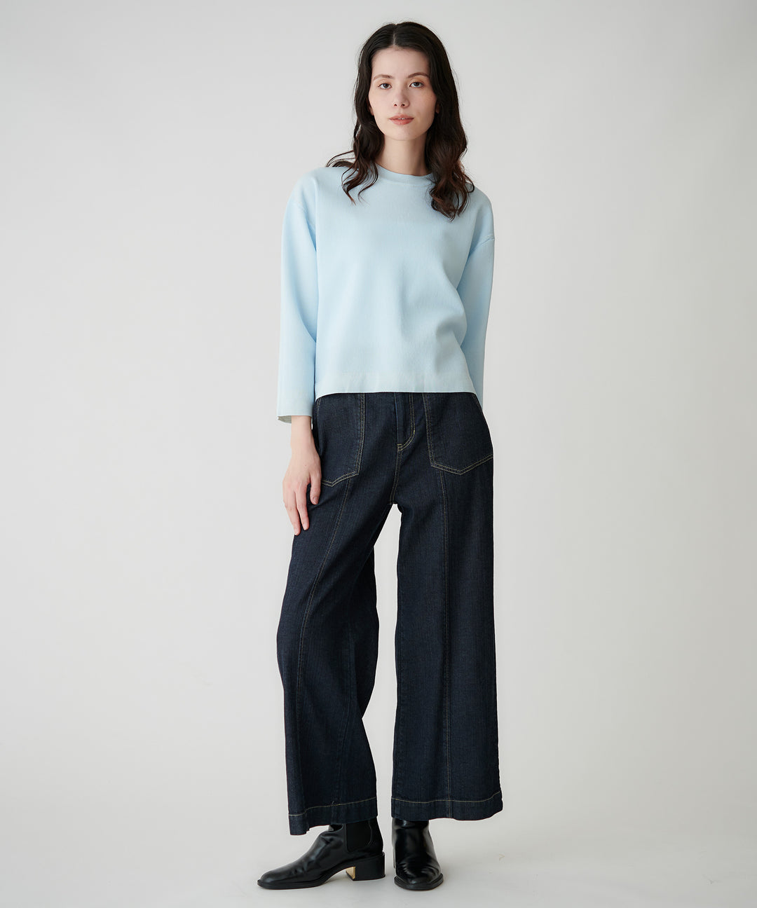 ワイドデニムパンツ
