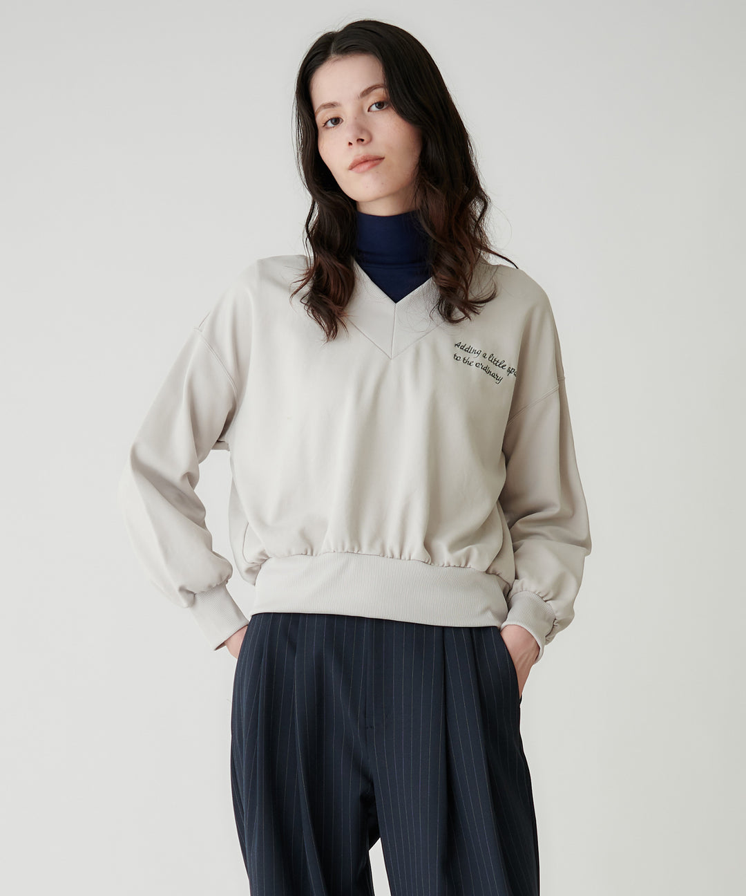 裏起毛フライス指ぬきタートル