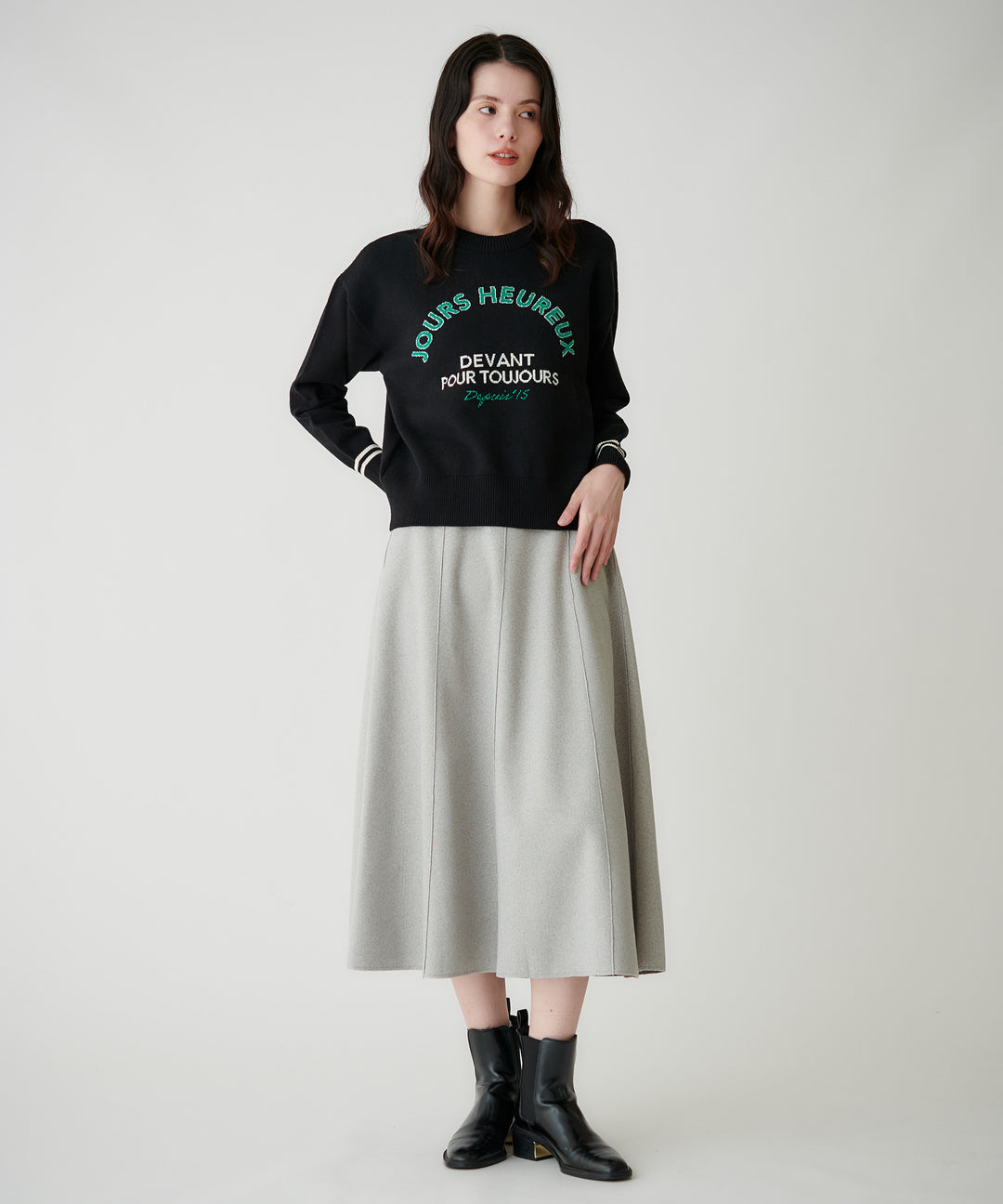 メルトンフレアスカート